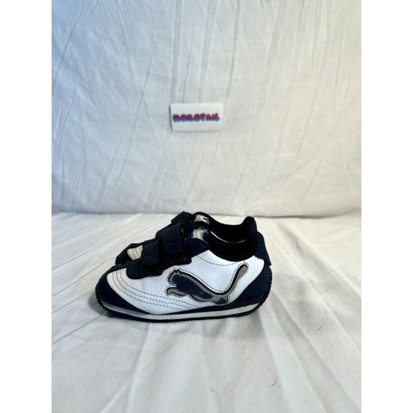 Puma Illuminescent V Light Up Toddler 6c White Blue Sneakers - Picture 3 of 10